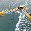 V type oil skimmer / with sweeping arm / for ships - VOS