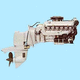 boat engine : 4 stroke in-board petrol engine 100 - 200 hp (stern-drive)