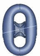 joining shackle for ship anchor chains (Kenter type)