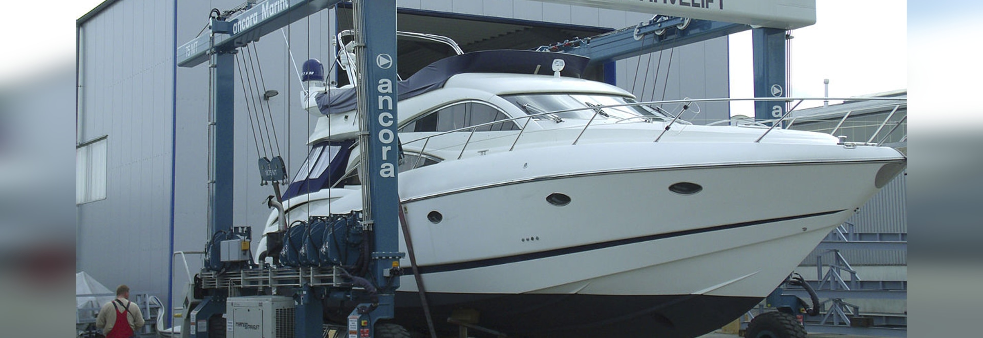 germanys largest five star marina purchases new marine travelift 75 snead island boat works palmetto fl