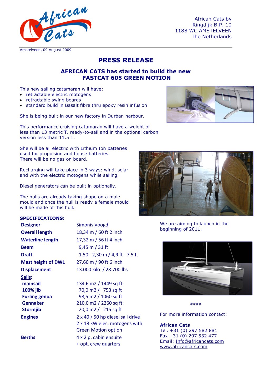 Start of building the FASTCAT 605 GREEN MOTION - African Cats