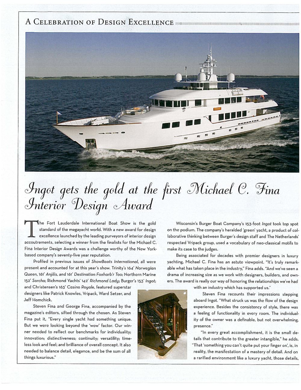 INGOT Receives Michael C Fina Design Award - Burger