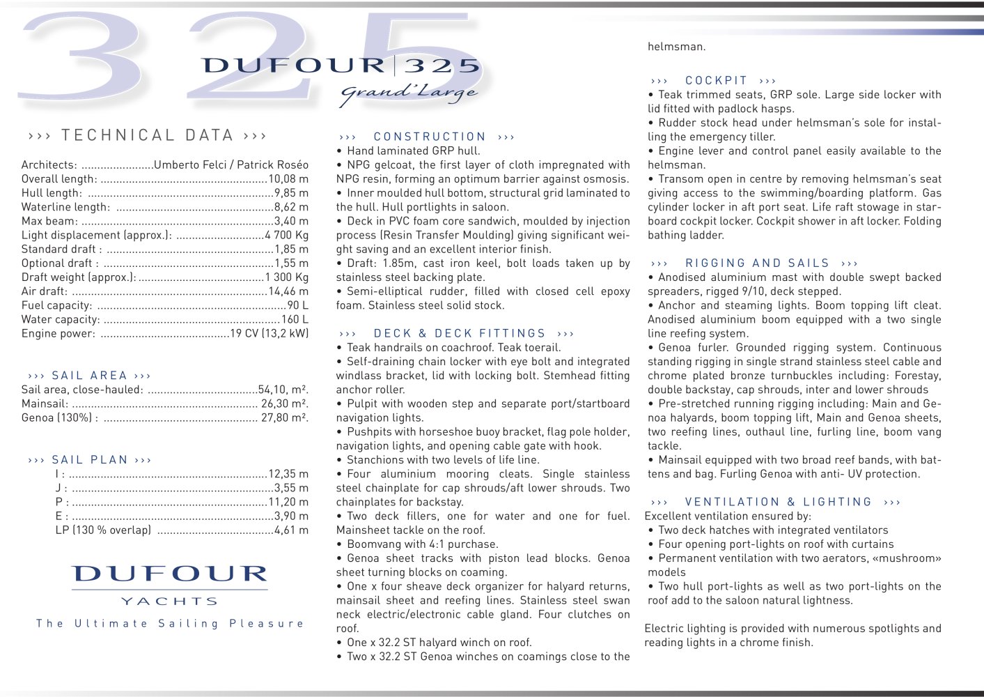 Dufour Yachts - 3074, 3343, 4310, 3400, 152536, 34015, 152378, 34885, 51448