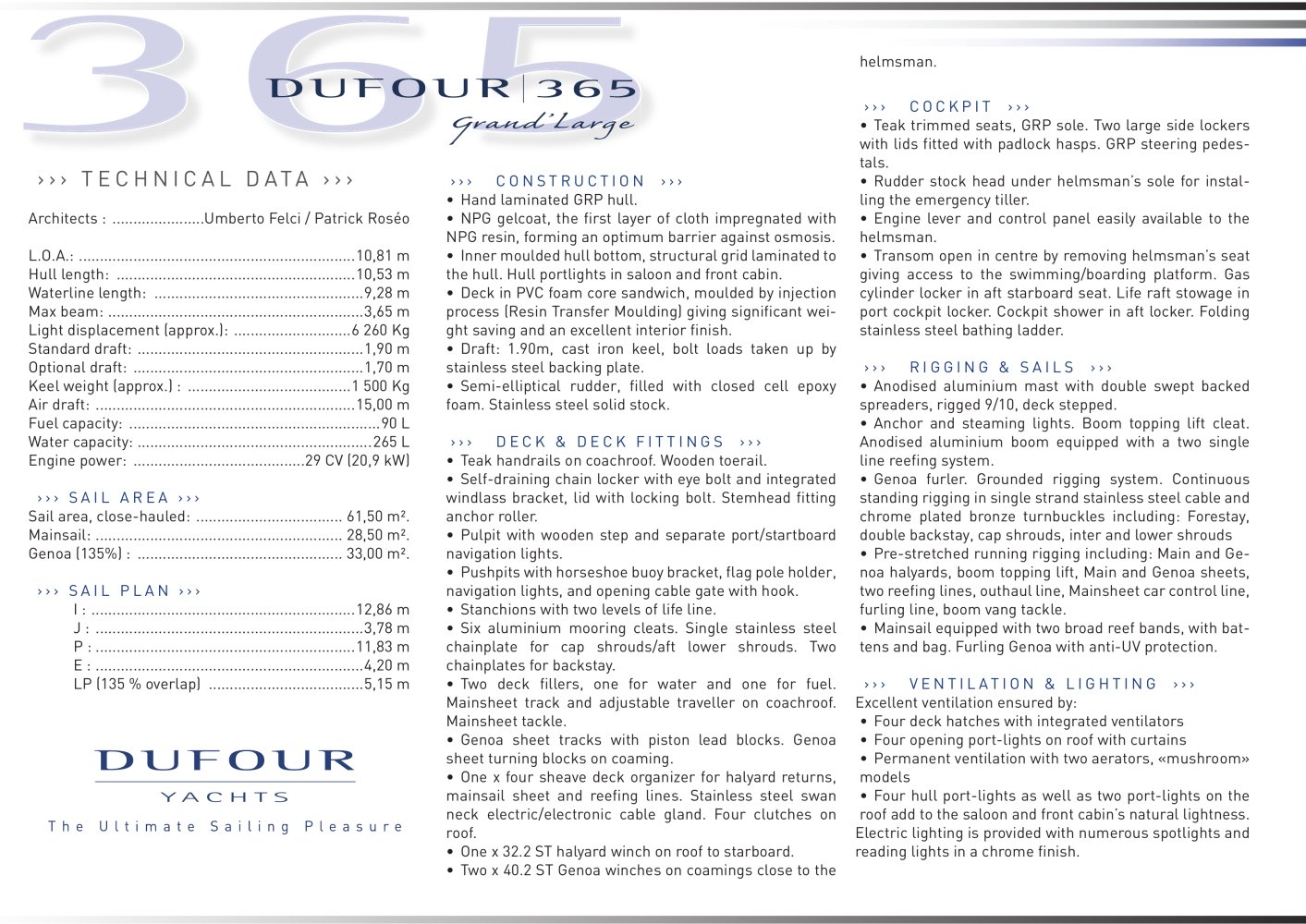 Dufour Yachts - 3074, 3343, 4310, 3400, 152536, 34015, 152378, 34885, 3448