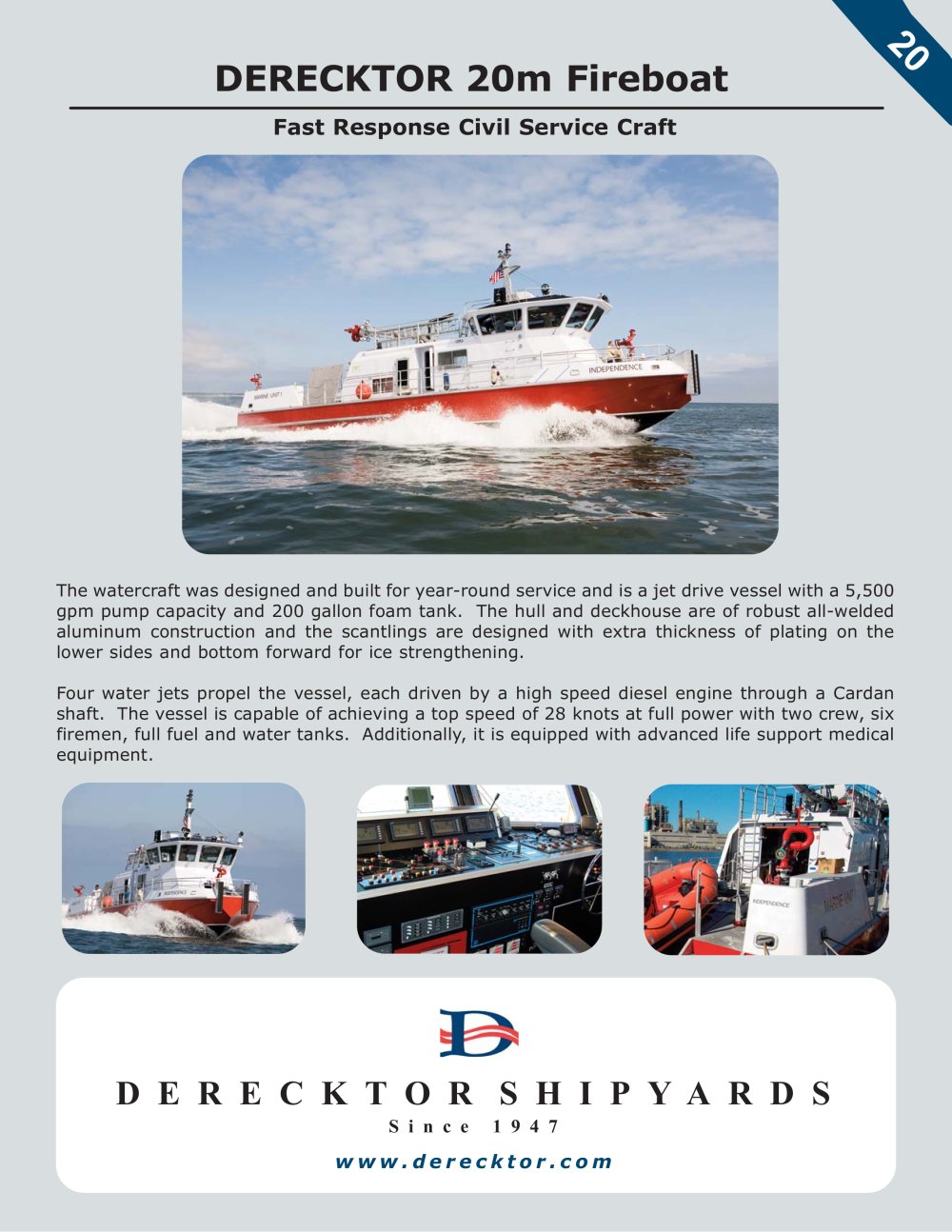 DERECKTOR 20m Fireboat - Derecktor