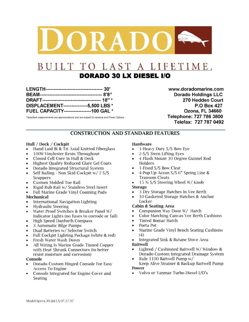 DORADO 30 LX - Dorado