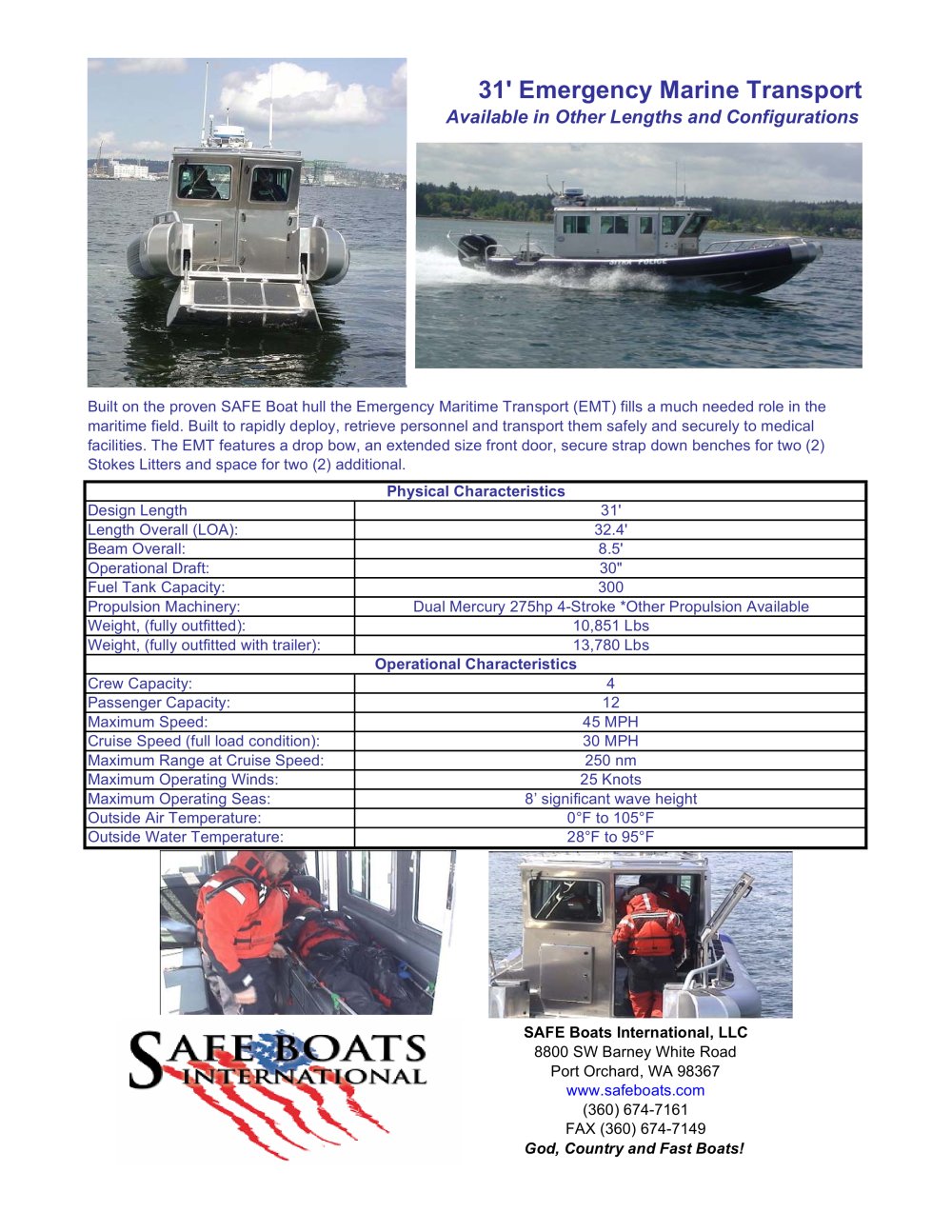 Emergency marine - Safe Boats