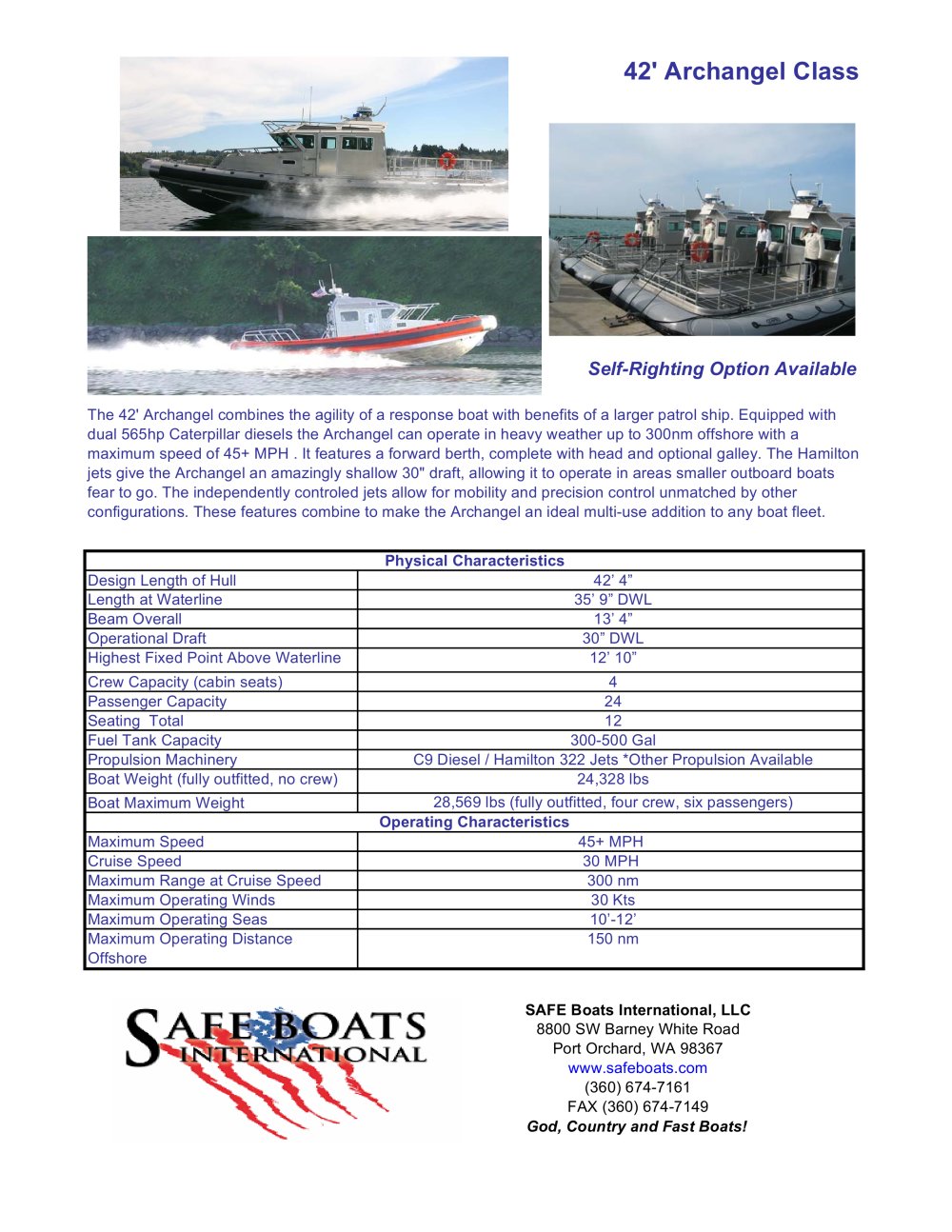 Full cabin Archangel - Safe Boats