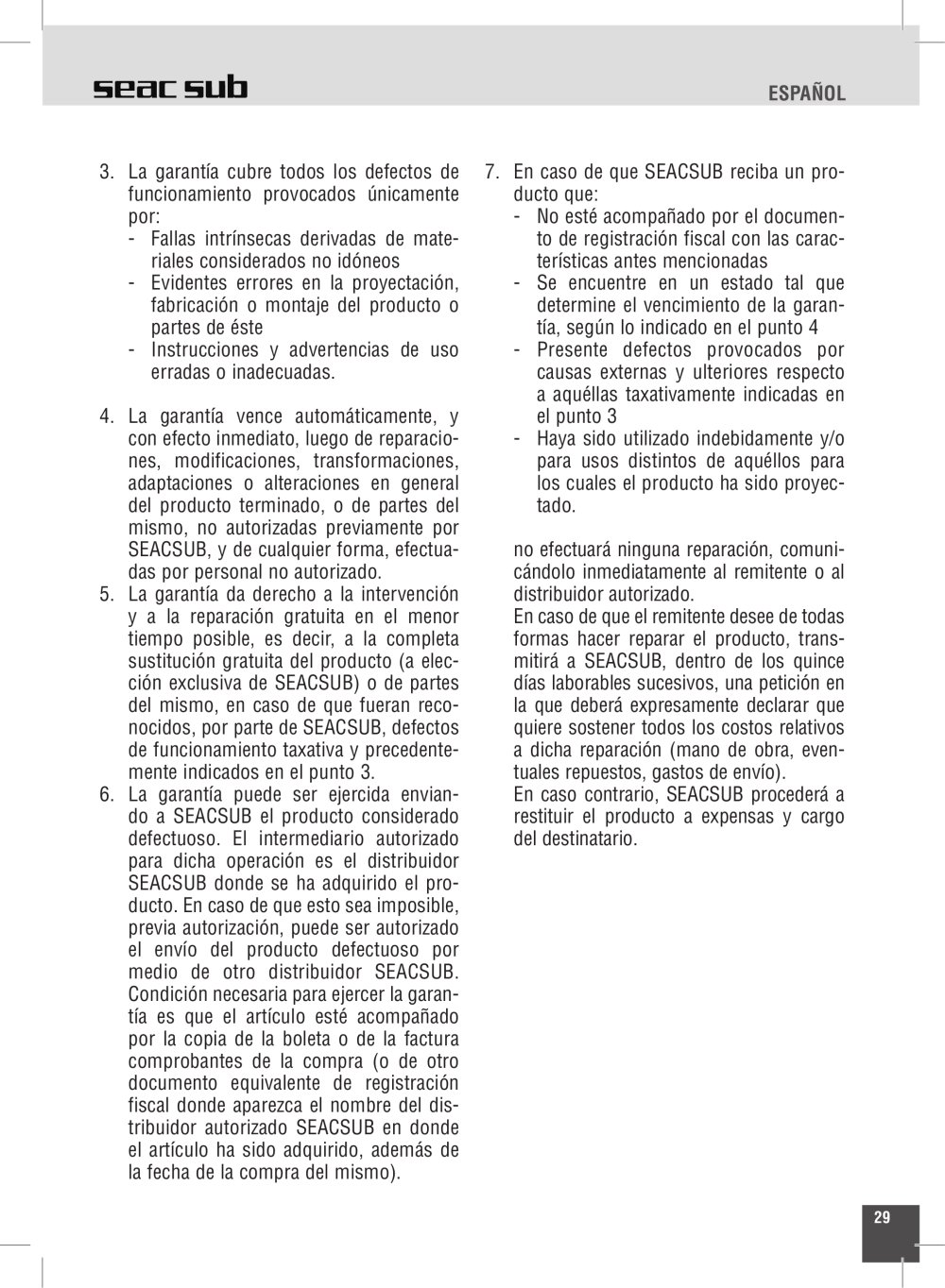 Seac sub - 