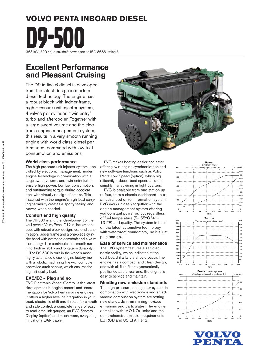 Volvo Penta D9-500 - 1 / 2 Pages