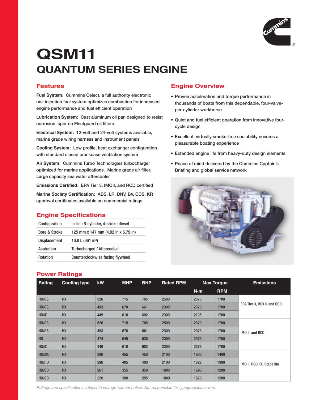 QSM11 Quantum Series Engine - 1 / 2 Pages