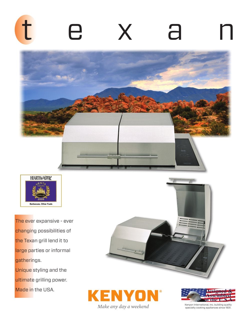 Texan All Seasons� Electric Grill - Kenyon Custom