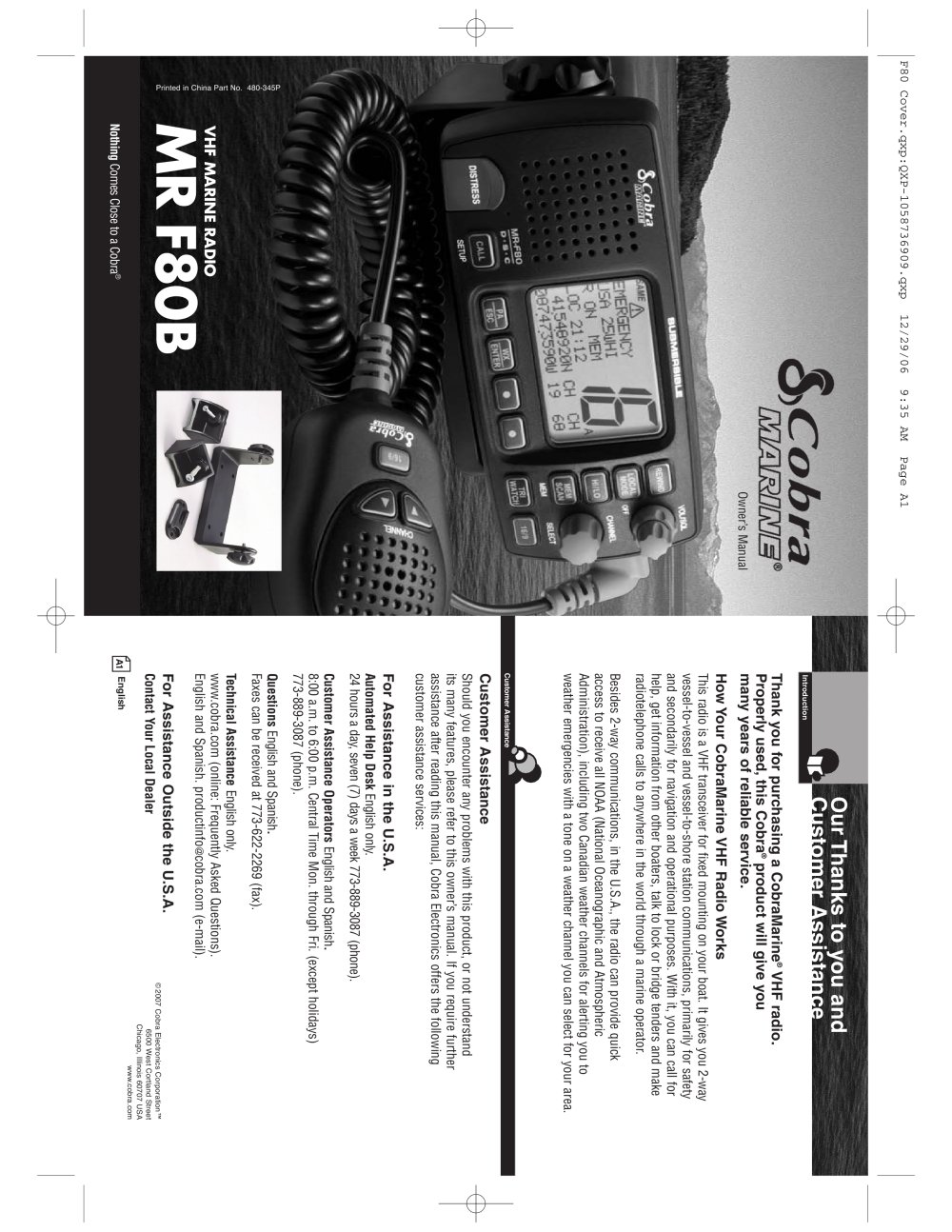 MR F80 manual - 1 / 83 Pages