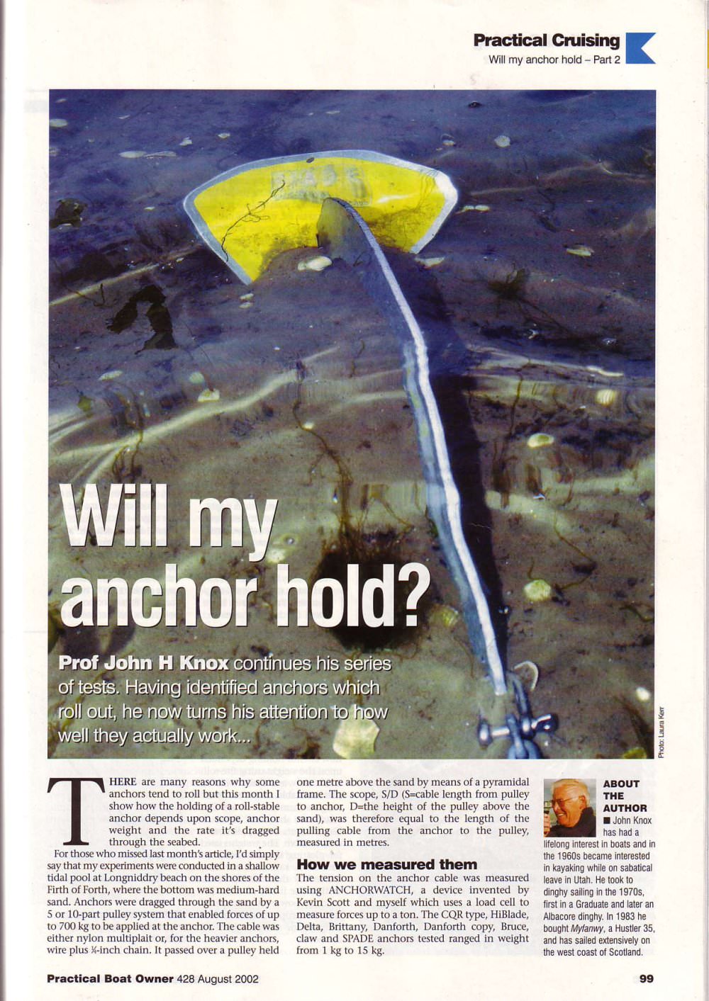 Tests and comparisons of anchors part 2 - Sea Tech and Fun - Spade