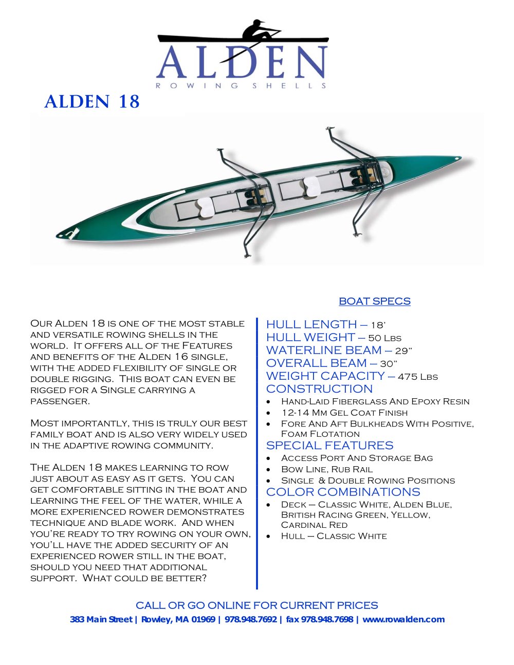 Alden 18 - Alden Rowing Shells