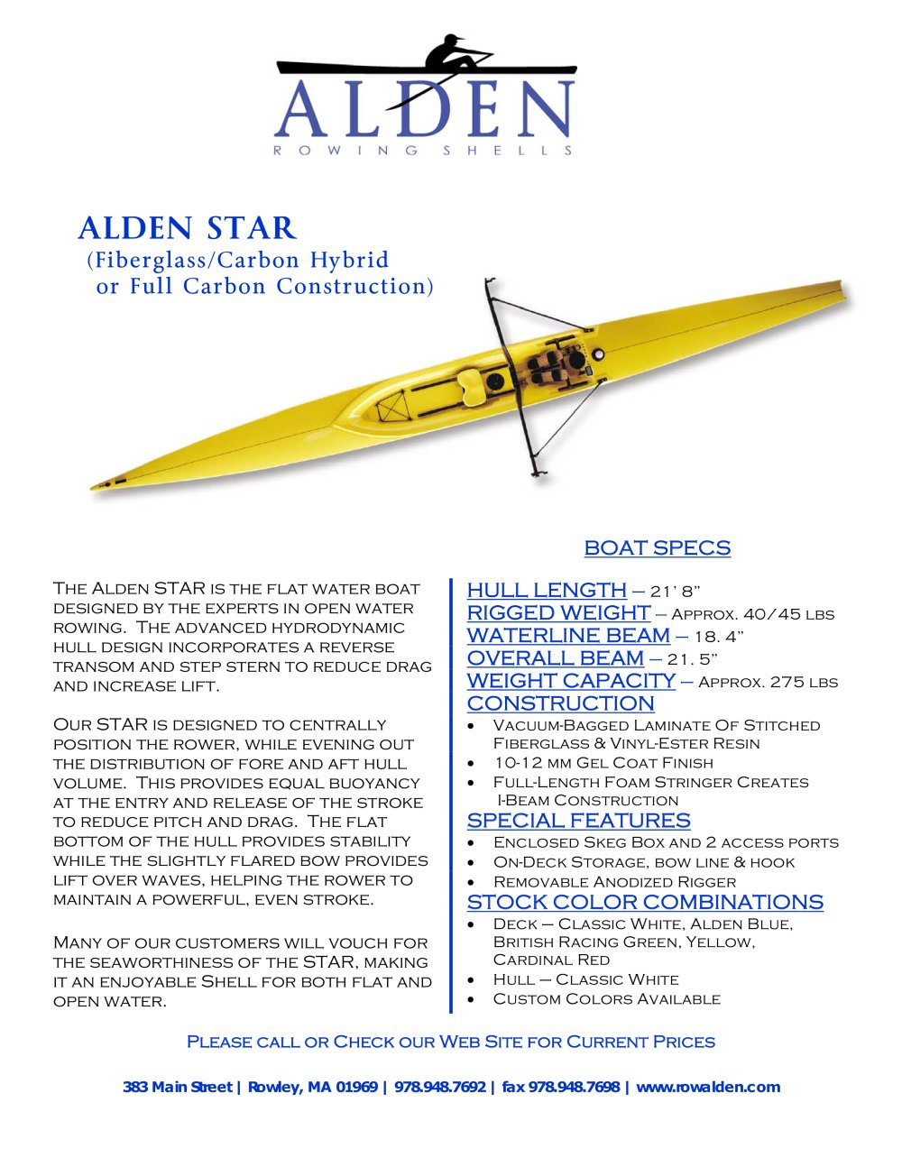 Alden Star - Alden Rowing Shells