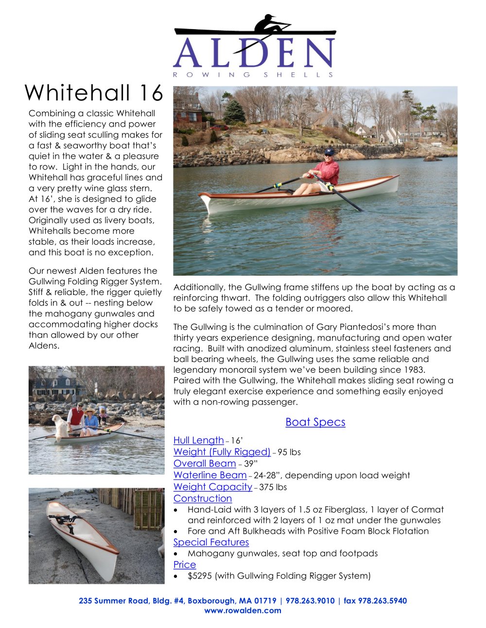 ALDEN WHITHALL - Alden Rowing Shells