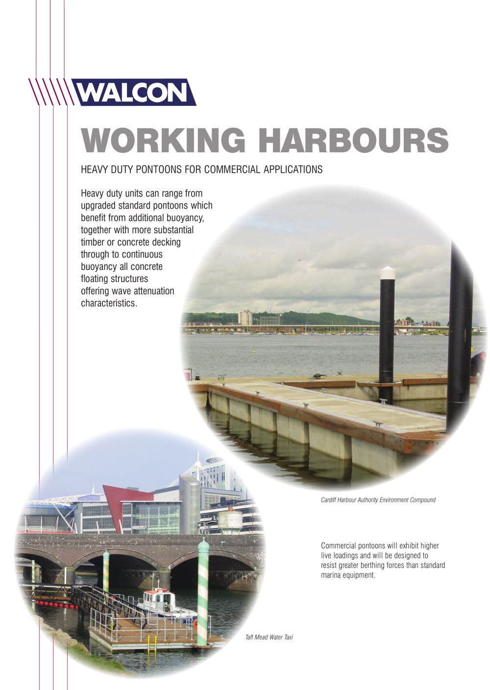 WORKING HARBOURS HEAVY DUTY PONTOONS FOR COMMERCIAL APPLICATIONS - Walcon Marine