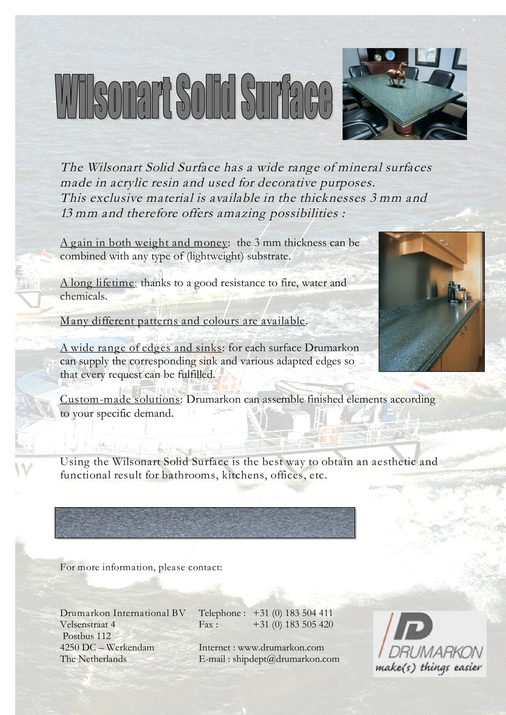 Wilsonart Solid Surface - Drumarkon