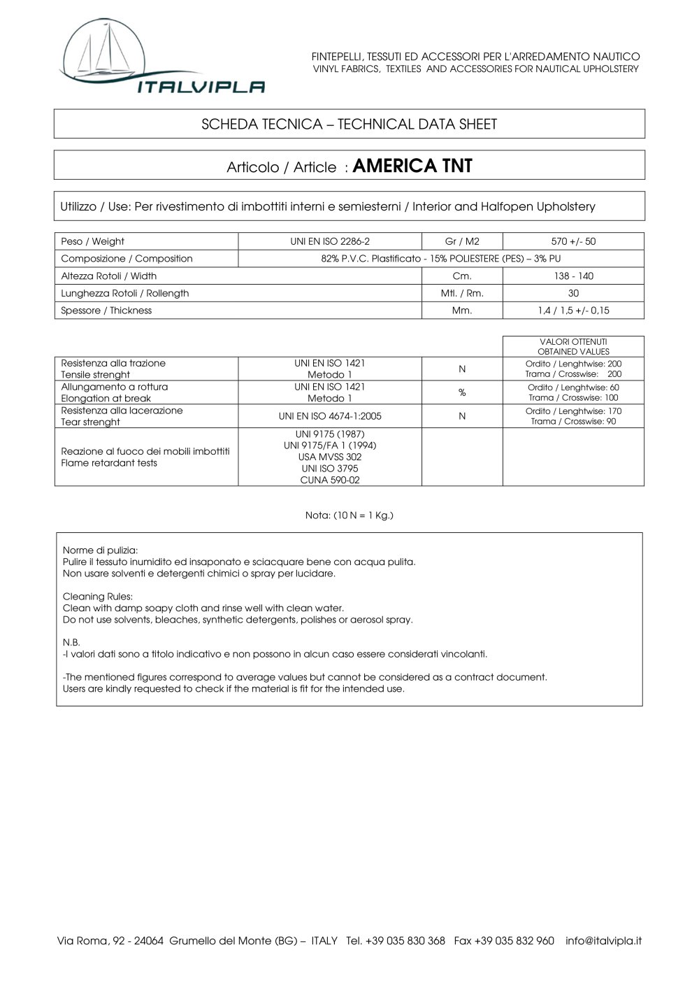 AMERICA - Italvipla