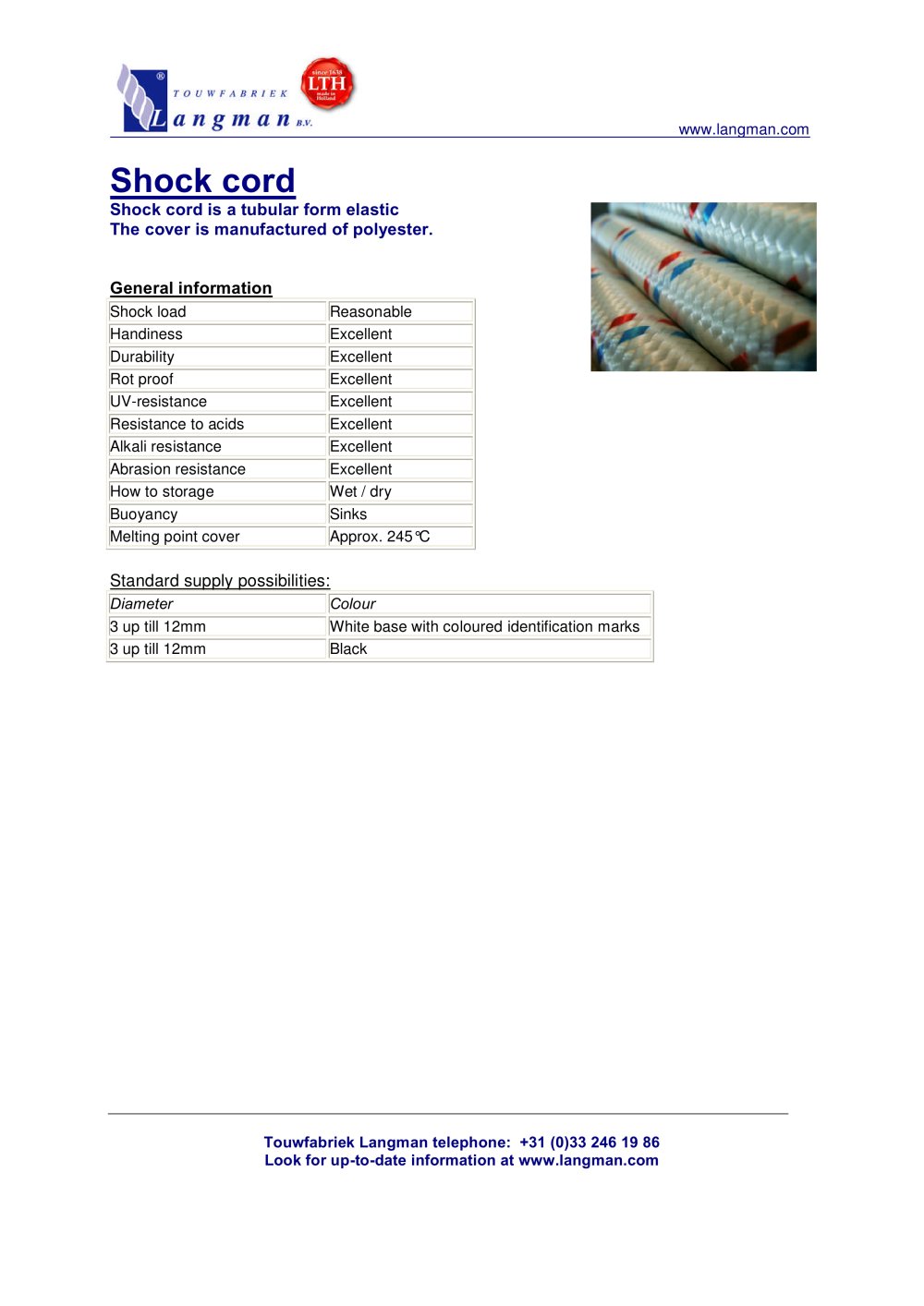 Shock cord - Langman Touwfabriek