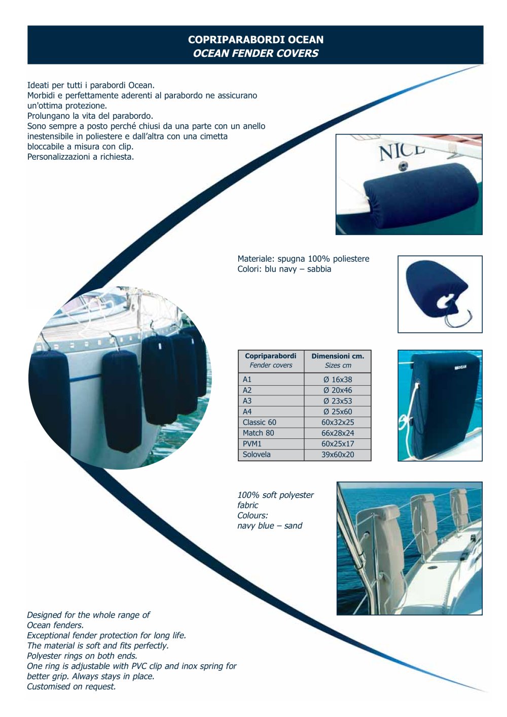 Ocean fenders - 3407, 16301, 32315