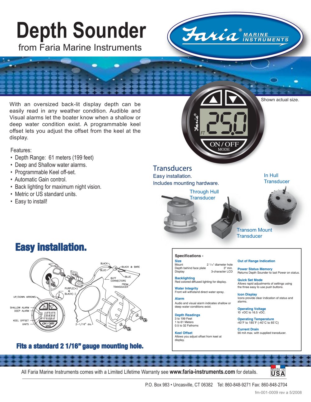 Depth Sounder - Faria