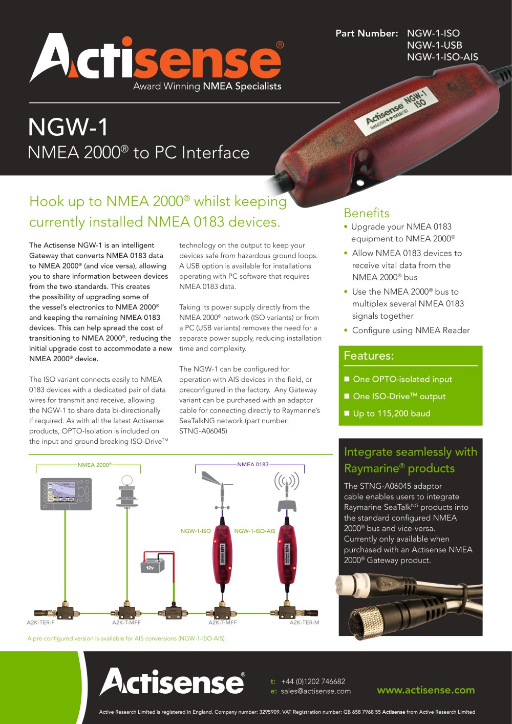 NGW-1 Datasheet - Actisense