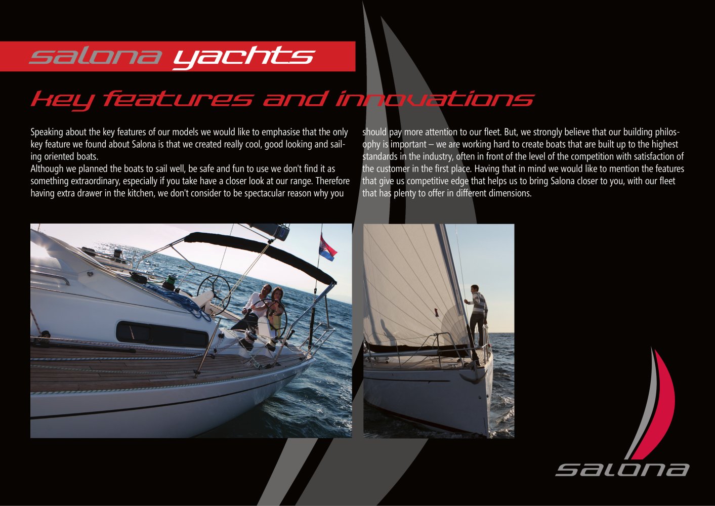 Salona Keyfeatures - Salona yachts