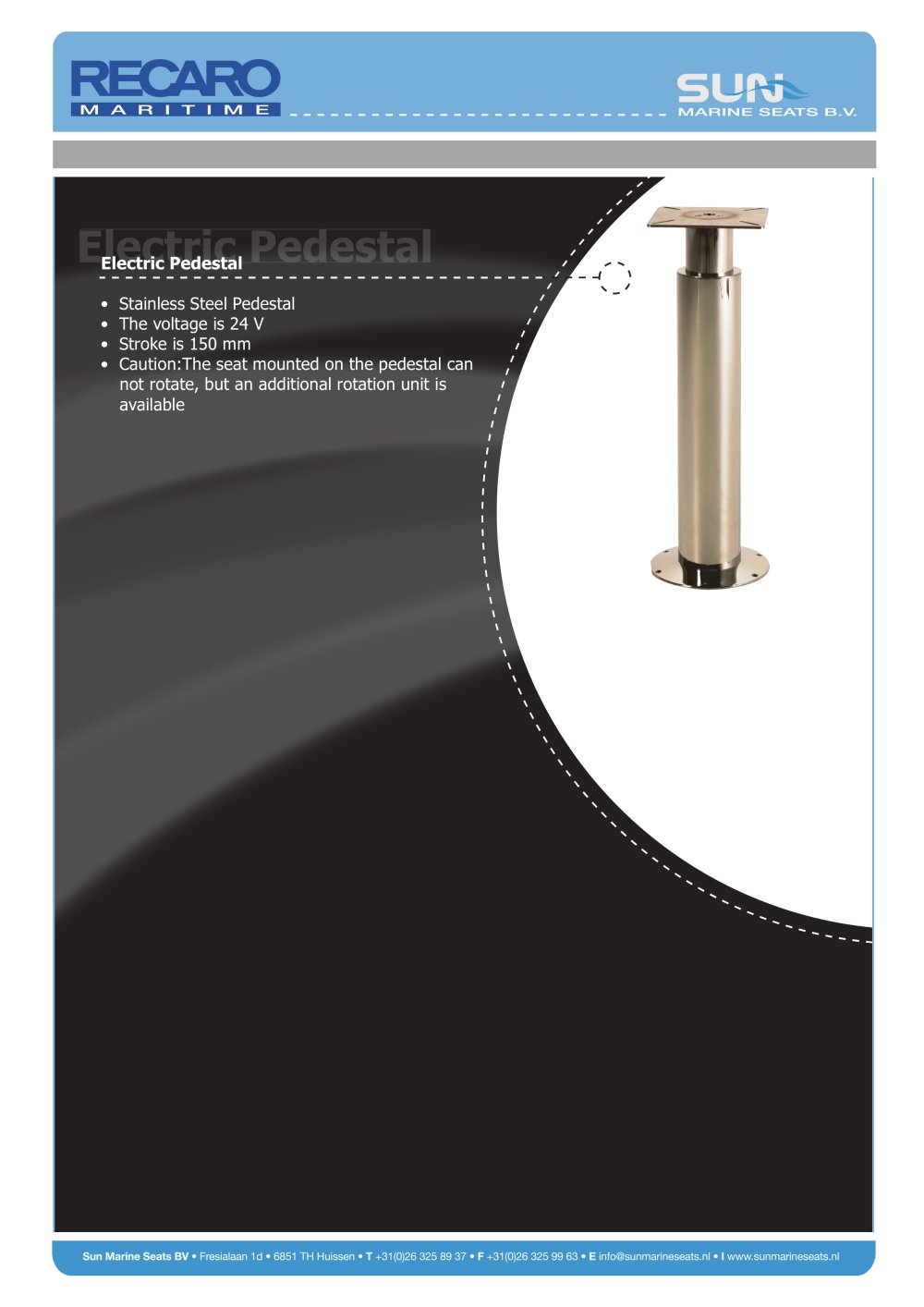 Electric Pedestal - Recaro Maritime