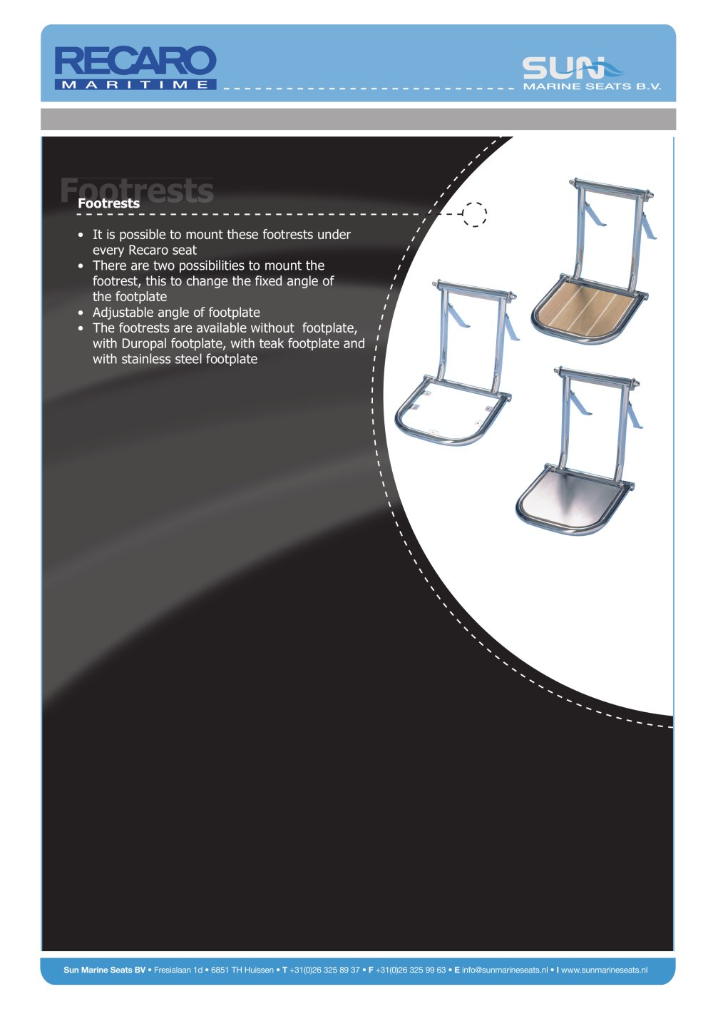 Footrests - Recaro Maritime