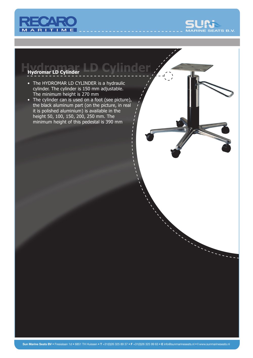 Hydromar LD Cylinder - Recaro Maritime