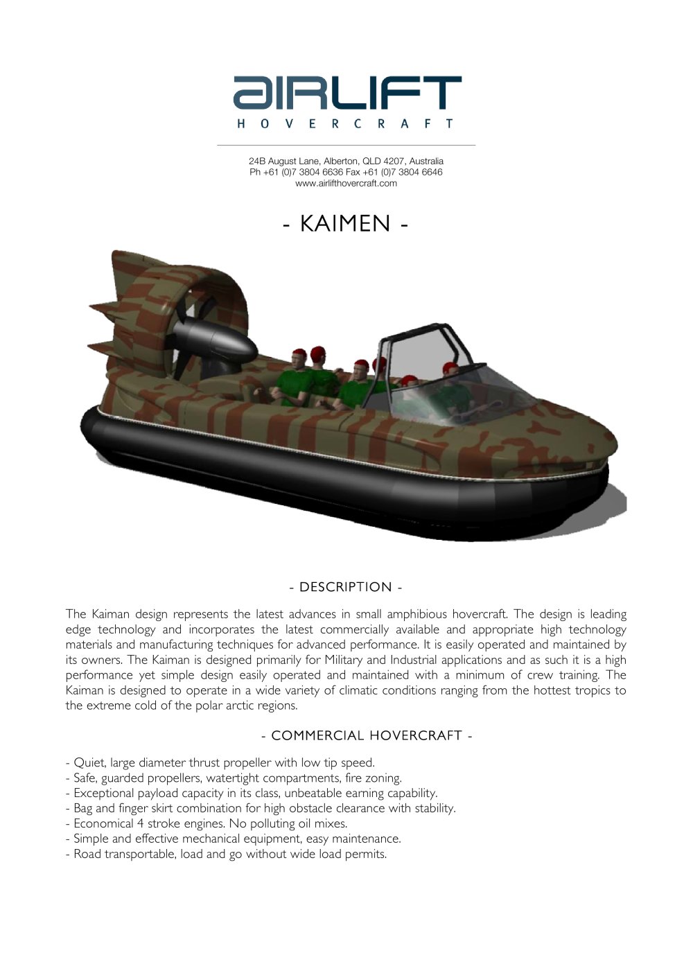 Kaimen - AirLift Hovercraft