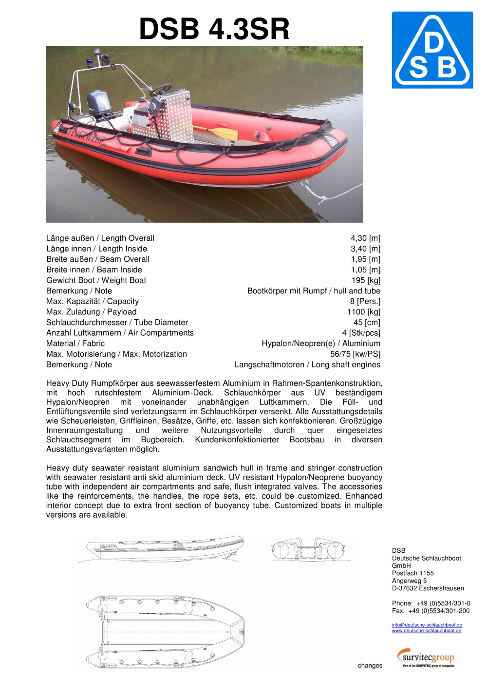 DSB 4.3SR - Deutsche Schlauchboot