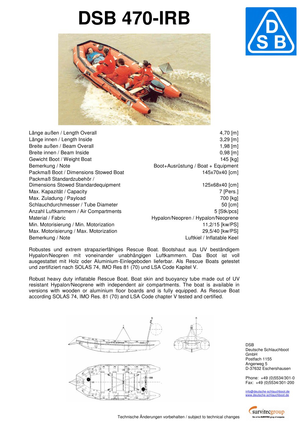 DSB 470-IRB - Deutsche Schlauchboot