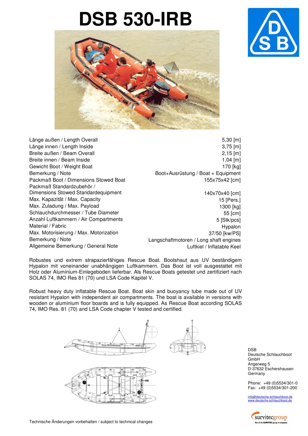 DSB 530-IRB - Deutsche Schlauchboot