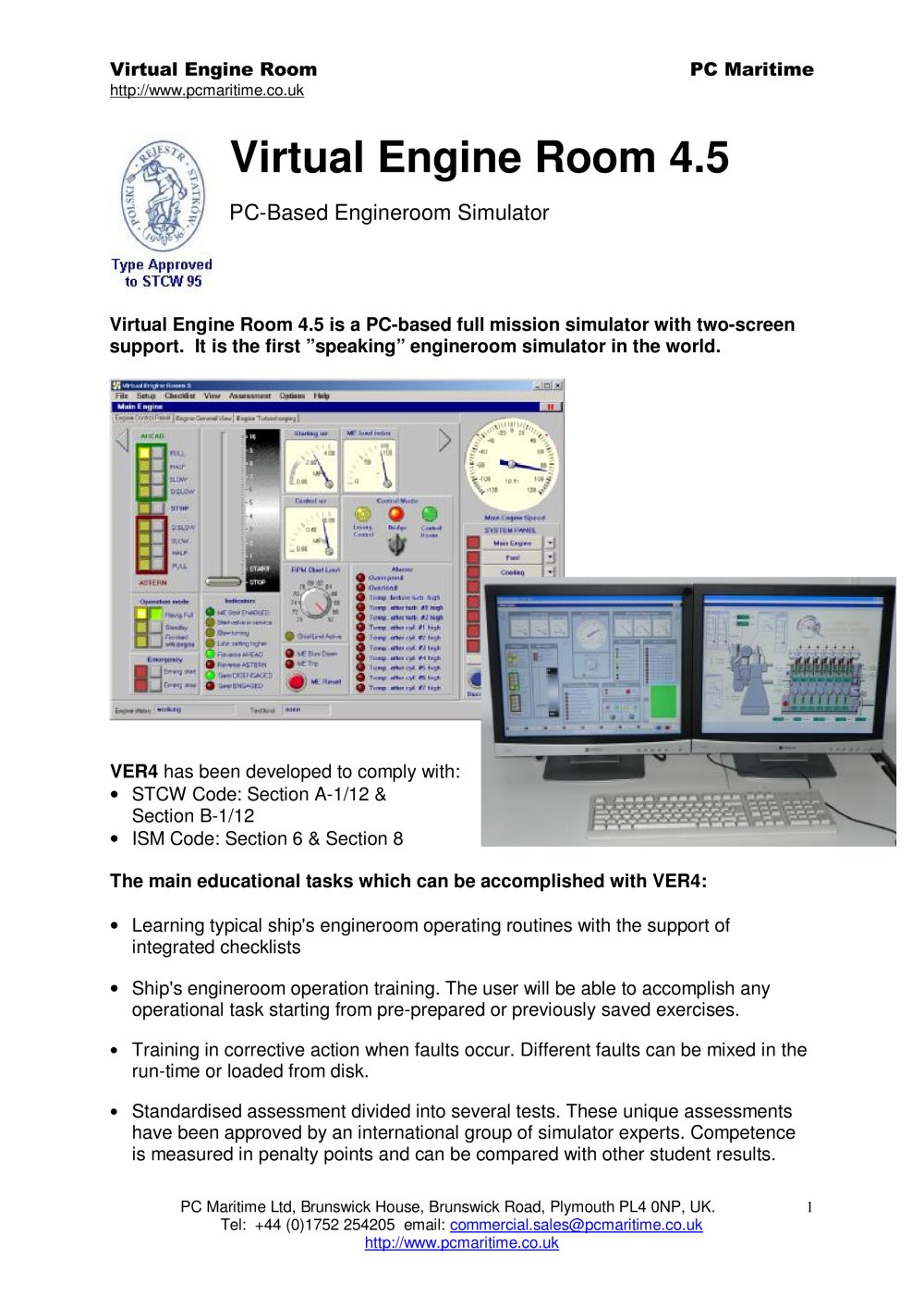 Virtual Engine Room (VER 4.5) - PC Maritime