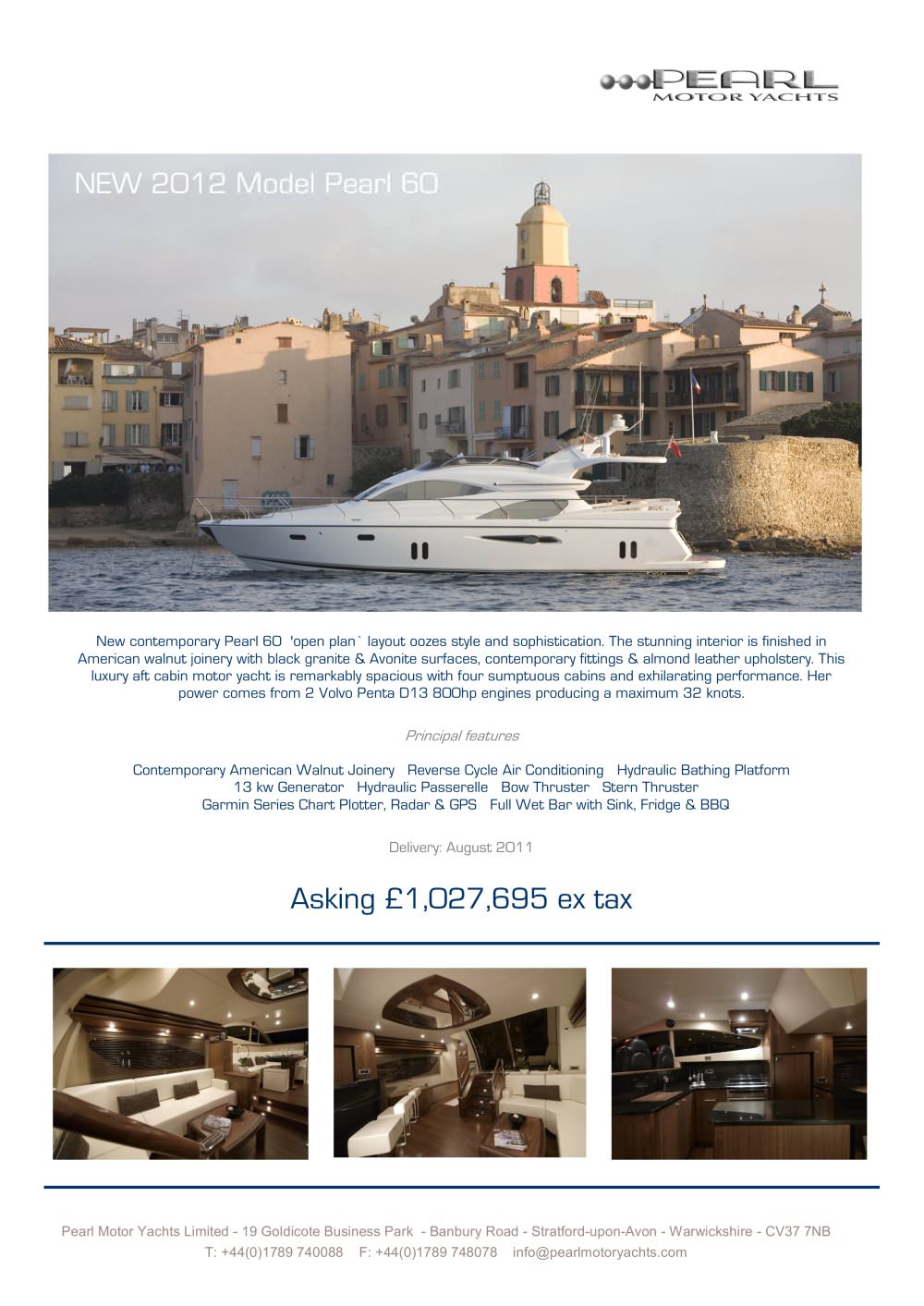 PEARL 60- 2012 - Pearl Motor Yachts Limited
