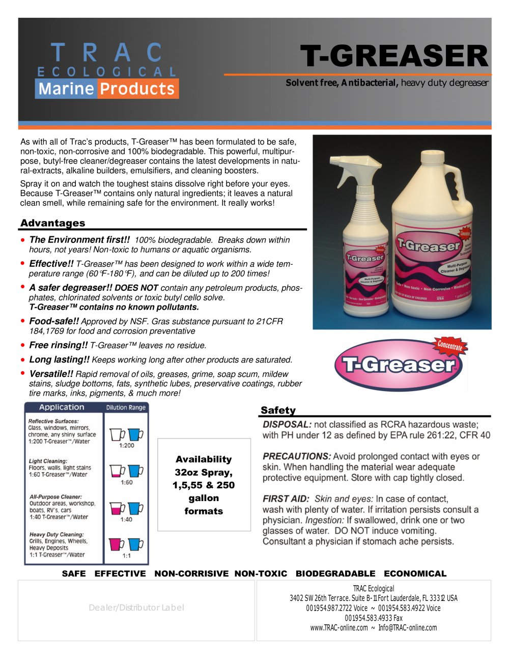 TRAC Ecological Marine Products - 