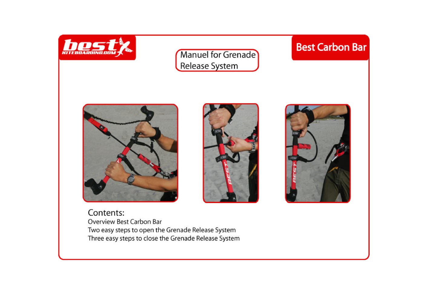 Carbon Bar w/ Grenade - Best Kiteboarding