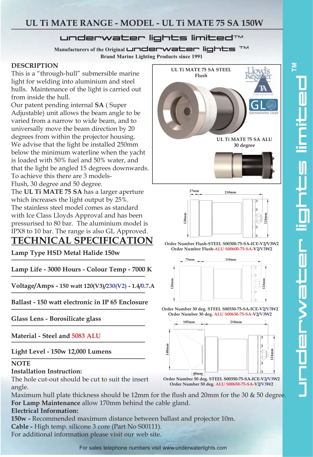 Underwater Lights Limited - 152498, 4472, 19167