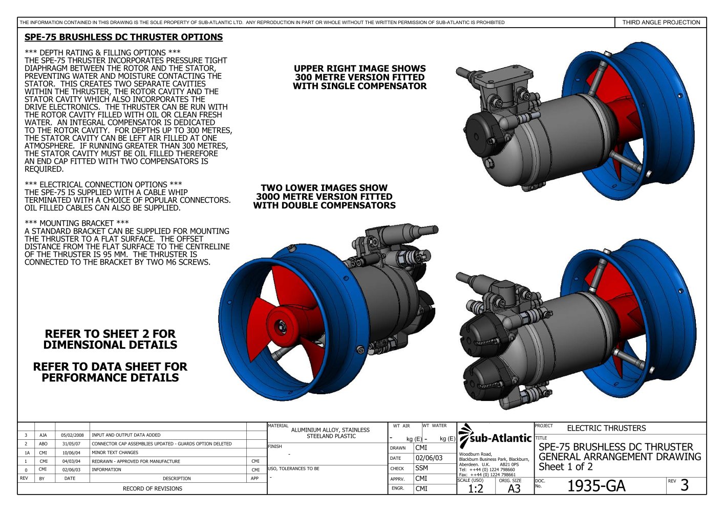 BRUSHLESS DC THRUSTER OPTIONS/DRAWINGS - Sub-Atlantic
