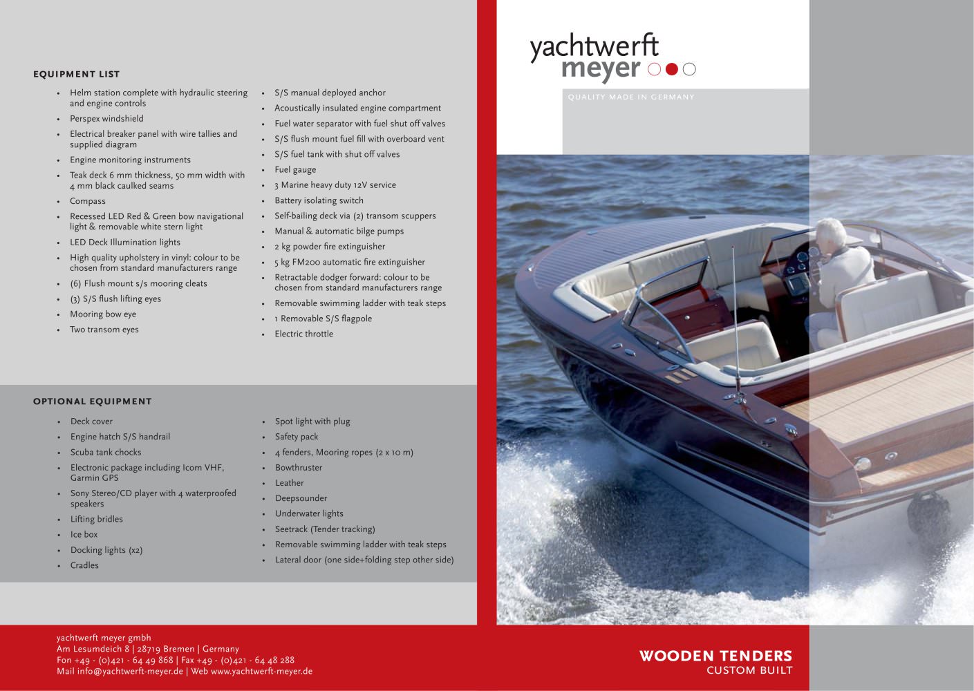 Wooden Tenders - Yachtwerft Meyer