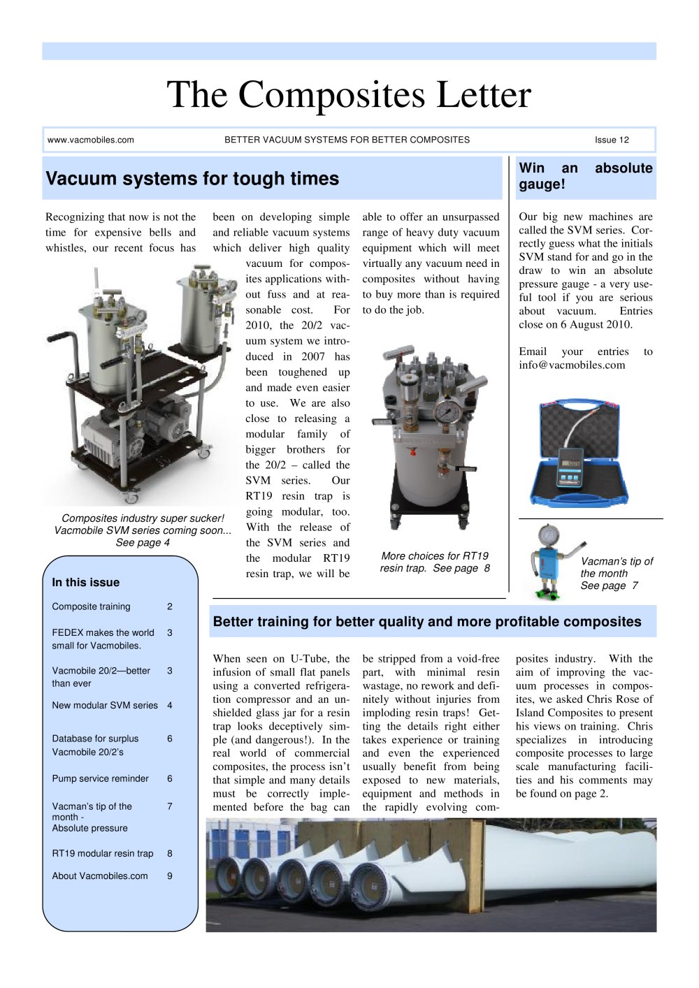 Composites Newsletter No.12 - Vacmobiles
