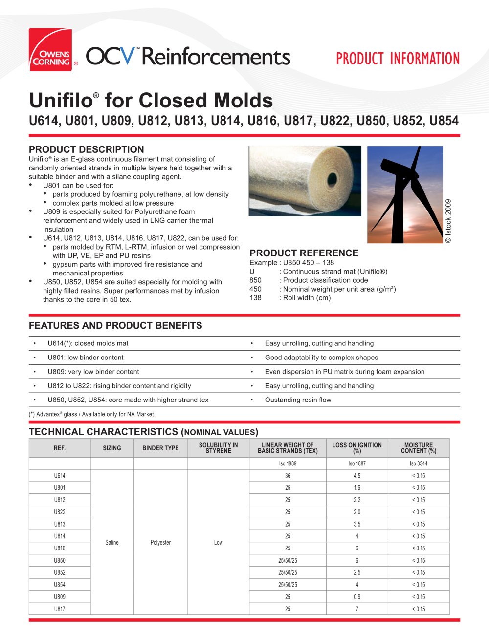 Vetrotex - OCV Reinforcements - 260496, 60701