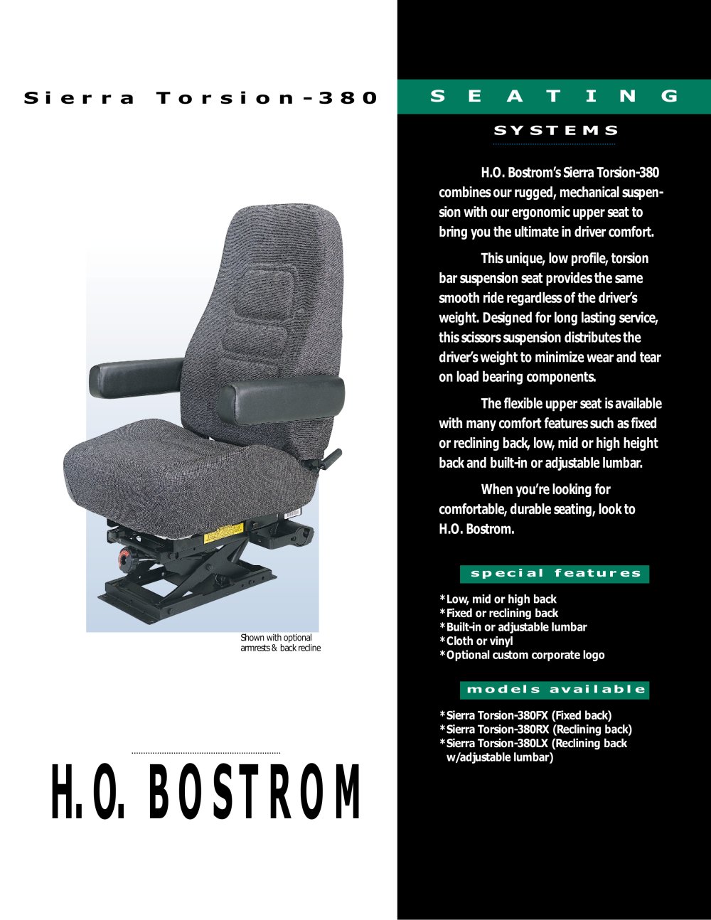 SIERRA TORSION - H.O. Bostrom Co Inc