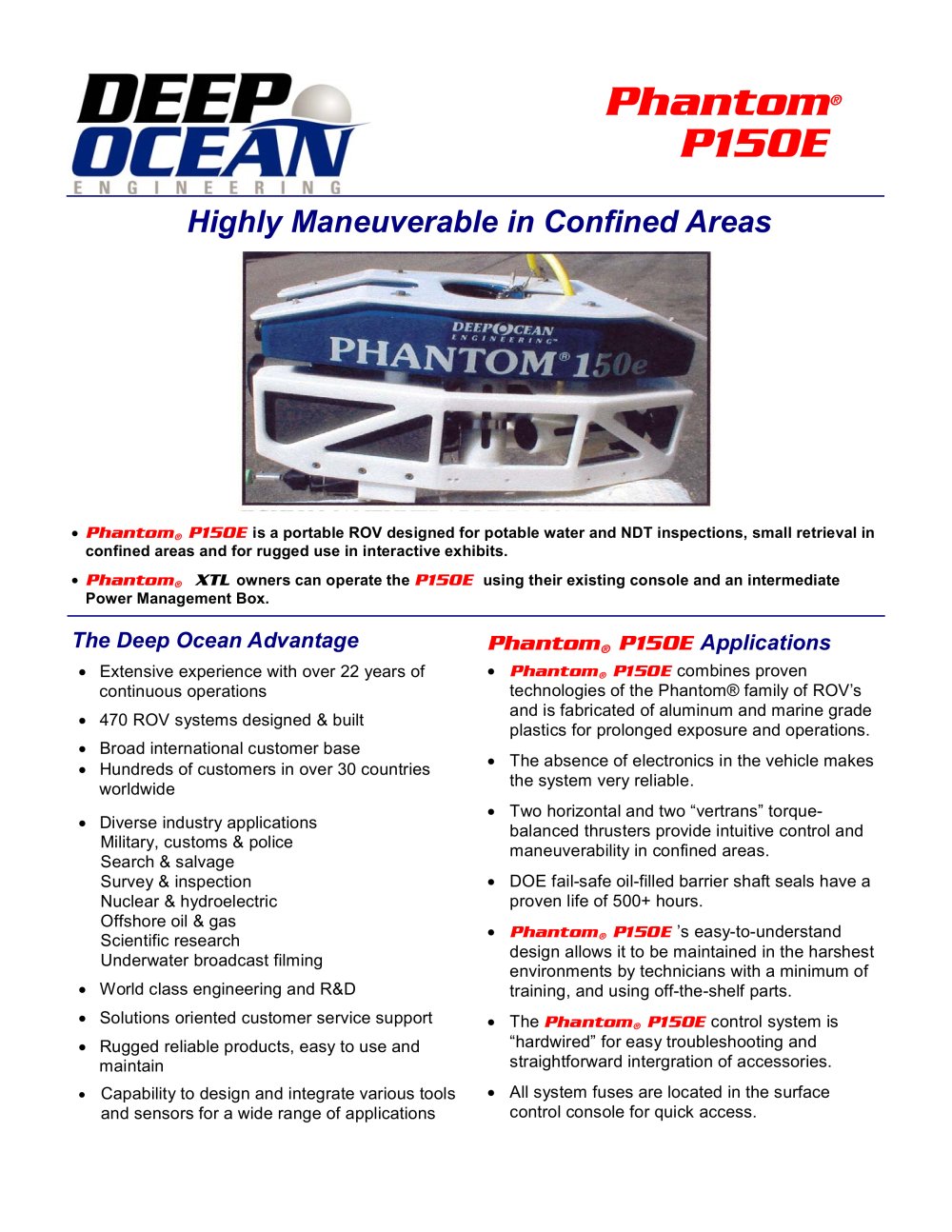 PHANTHOM 150E - Deep Ocean Engineering