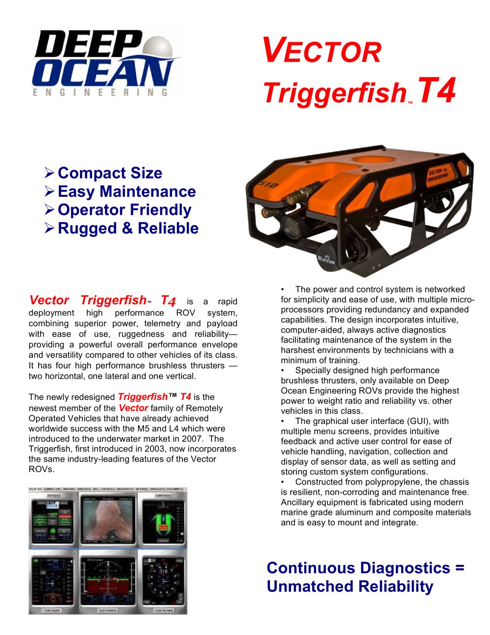 Vector T4 Brochure - Deep Ocean Engineering