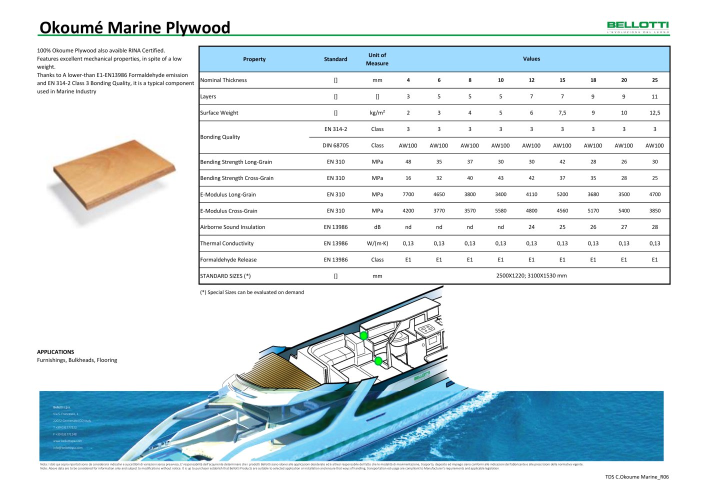 okoume marine plywood bellotti spa pdf catalogues plywood data sheet