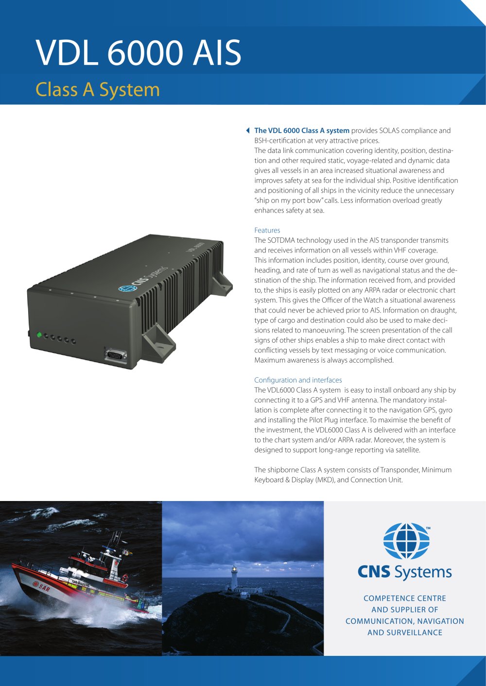 VDL 6000 AIS Class A System - C.N.S. Systems AB vertreten durch ELNA
